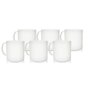 Jogo de Caneca Plastico PP Resistente Branca com 6 peças - Krys - 1