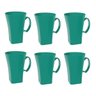 Kit 6 Canecas Capuccino 400Ml Plástico Uz Utilidades Verde - 1