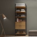 Ver imagem 1 de Closet 1 Torre 2 Gavetas Industrial Tw401 Freijó Preto Fosco Dalla Costa