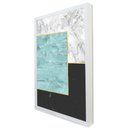 Ver imagem 1 de Quadro Decorativo Caixa Geométrico Mármore Quadriculado Tacolado Moldura Caixa 3cm Madeira com Vidro