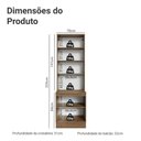 Ver imagem 3 de Kit Balcão + Cristaleira 70 Cm Rustic/crema Vik Madesa 02