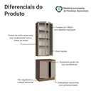 Ver imagem 4 de Kit Balcão + Cristaleira 70 Cm Rustic/crema Vik Madesa 02