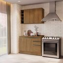Ver imagem 1 de Armário de Cozinha Compacta Garrafeiro 100% Mdf 120cm Nogueira Celeste Kappesberg