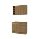 Ver imagem 2 de Armário de Cozinha Compacta Garrafeiro 100% Mdf 120cm Nogueira Celeste Kappesberg