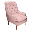 Ver imagem 1 de Poltrona Decorativa Lille Suede Rosa Bebe - Dominic Decor