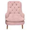 Ver imagem 2 de Poltrona Decorativa Lille Suede Rosa Bebe - Dominic Decor