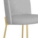 Ver imagem 5 de Cadeira Decorativa Sala de Jantar Elegance Base Champanhe Linho Cinza - Montanaris Decor