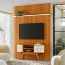 Ver imagem 1 de Painel Piso Teto New Interlagos com Rack Bancada Atlanta New Silverstone Cinamomo Off White- Madetec