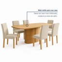 Ver mais imagens de Conjunto Mesa de Jantar 6 Lugares MDF 180x90cm Diana e Espanha Cinamomo e Bege