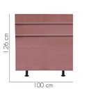 Ver imagem 2 de Cabeceira Argentina Cama Box Solteiro 100 Cm Suede Rose