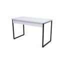 Ver imagem 1 de Mesa de Escritório Office Estilo Industrial Casavezi 120 X 60 Cm Branco com Preto