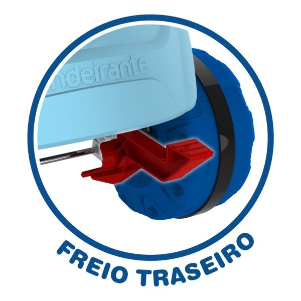 Triciclo Infantil Bandeirante Velobaby Reclinável - 2 em 1 - Pedal e  Passeio com Aro - Azul Claro