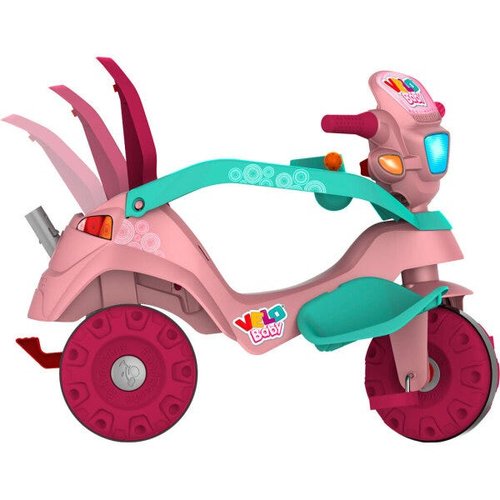 Triciclo Infantil Bandeirante Velobaby Reclinável - 2 em 1 - Pedal