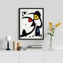 Ver imagem 2 de Quadro Decorativo Arte Abstrata Joan Miró 33x24cm:madeira Preta