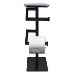 Suporte Industrial Ferro 2 Papel Higiênico Base para Celular - 3