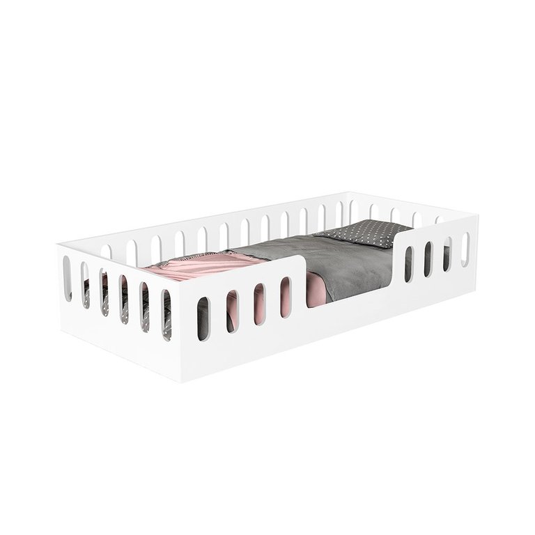 Cama Infantil Montessoriana Helo Solteiro - Branca