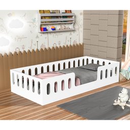 Cama Infantil Montessoriana Helo Solteiro - Branca - 2
