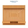 Painel  para TV até 85 Polegadas 100% MDF Ripado com Nicho 230x250cm Aloe CabeCasa MadeiraOriginals - 5