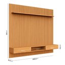 Ver imagem 3 de Painel  para TV até 85 Polegadas 100% MDF Ripado com Nicho 230x250cm Aloe CabeCasa MadeiraOriginals