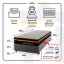 Ver imagem 3 de Cama Box Molas Ensacadas Sirius Solteiro 88x188 King House