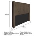 Ver imagem 5 de Cabeceira E Baú Casal 140Cm p/Cama Box - Adj Decor Marrom