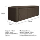 Ver imagem 4 de Cabeceira E Baú Casal 140Cm p/Cama Box - Adj Decor Marrom