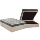 Ver imagem 1 de Cama Box Baú Casal: Colchão Espuma Anjos D23 Ezequiel + Base CRC Suede Clean(138x188)