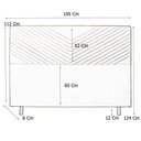 Ver imagem 1 de Cabeceira Cama Box King Viena 195 Cm Suede Cinza
