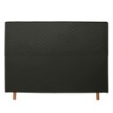 Ver imagem 2 de Cabeceira Cama Box King Viena 195 Cm Suede Cinza