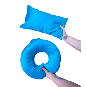 Kit Almofadas 2/5 Veludo Azul Turquesa - In9 Decor