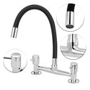 Ver imagem 2 de Torneira Misturador Gourmet Preto Flexível Cozinha Pia Mesa