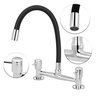 Torneira Misturador Gourmet Preto Flexível Cozinha Pia Mesa - 2