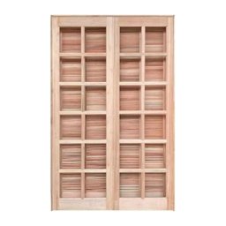 Porta Balcão Abrir Eucalipto 2,10x1,50 Cx14 Frainer Veneziana - Vidro - 1