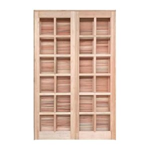 Porta Balcão Abrir Eucalipto 2,10x1,50 Cx14 Frainer Veneziana - Vidro