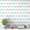 Ver imagem 1 de Papel De Parede Infantil Com Nuvens Coloridas