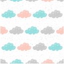 Ver imagem 2 de Papel De Parede Infantil Com Nuvens Coloridas