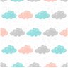 Papel De Parede Infantil Com Nuvens Coloridas - 2