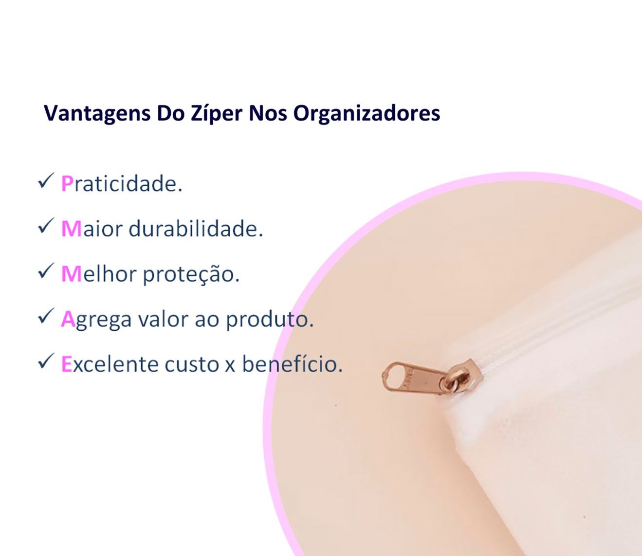 Sacos Tnt Para Guardar Roupas Com Visor E Zíper Kit 20 Unid.:Branco - 4