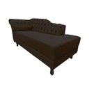 Ver imagem 3 de Recamier Decorativo Divã Styllus Lado Direito Suede Marrom