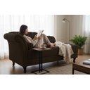 Ver imagem 1 de Recamier Decorativo Divã Styllus Lado Direito Suede Marrom