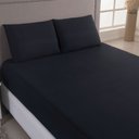 Ver imagem 2 de Jogo de Cama Lençol Sereno Queen em Malha Algodão - Preto