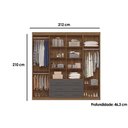 Ver imagem 4 de Guarda Roupa Casal 8 Portas e 6 Gavetas 8.6 Liverpool Jatoba Atacama/grafitte - Santos Andirá