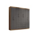 Ver imagem 2 de Guarda Roupa Casal 8 Portas e 6 Gavetas 8.6 Liverpool Jatoba Atacama/grafitte - Santos Andirá