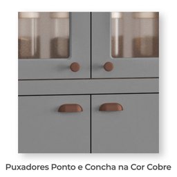 Cozinha Completa Modulada Tuboarte Ágata 100% MDF com 2 Balcões 11 Portas e 6 Gavetas - 5