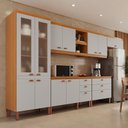 Ver imagem 1 de Cozinha Completa Modulada Florença 100% MDF com 2 Balcões 11 Portas e 6 Gavetas