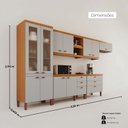 Ver imagem 3 de Cozinha Completa Modulada Florença 100% MDF com 2 Balcões 11 Portas e 6 Gavetas