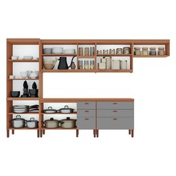 Cozinha Completa Modulada Tuboarte Ágata 100% MDF com 2 Balcões 11 Portas e 6 Gavetas - 2