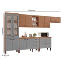 Ver imagem 3 de Cozinha Completa Modulada Tuboarte Ágata 100% MDF com 2 Balcões 11 Portas e 6 Gavetas