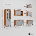 Ver imagem 4 de Cozinha Completa Modulada Florença 100% MDF com 2 Balcões 11 Portas e 6 Gavetas
