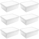 Ver imagem 1 de Kit 6 Caixas Organizadoras 6,5l Herméticas Plasvale Cestos Empilháveis Alimentos